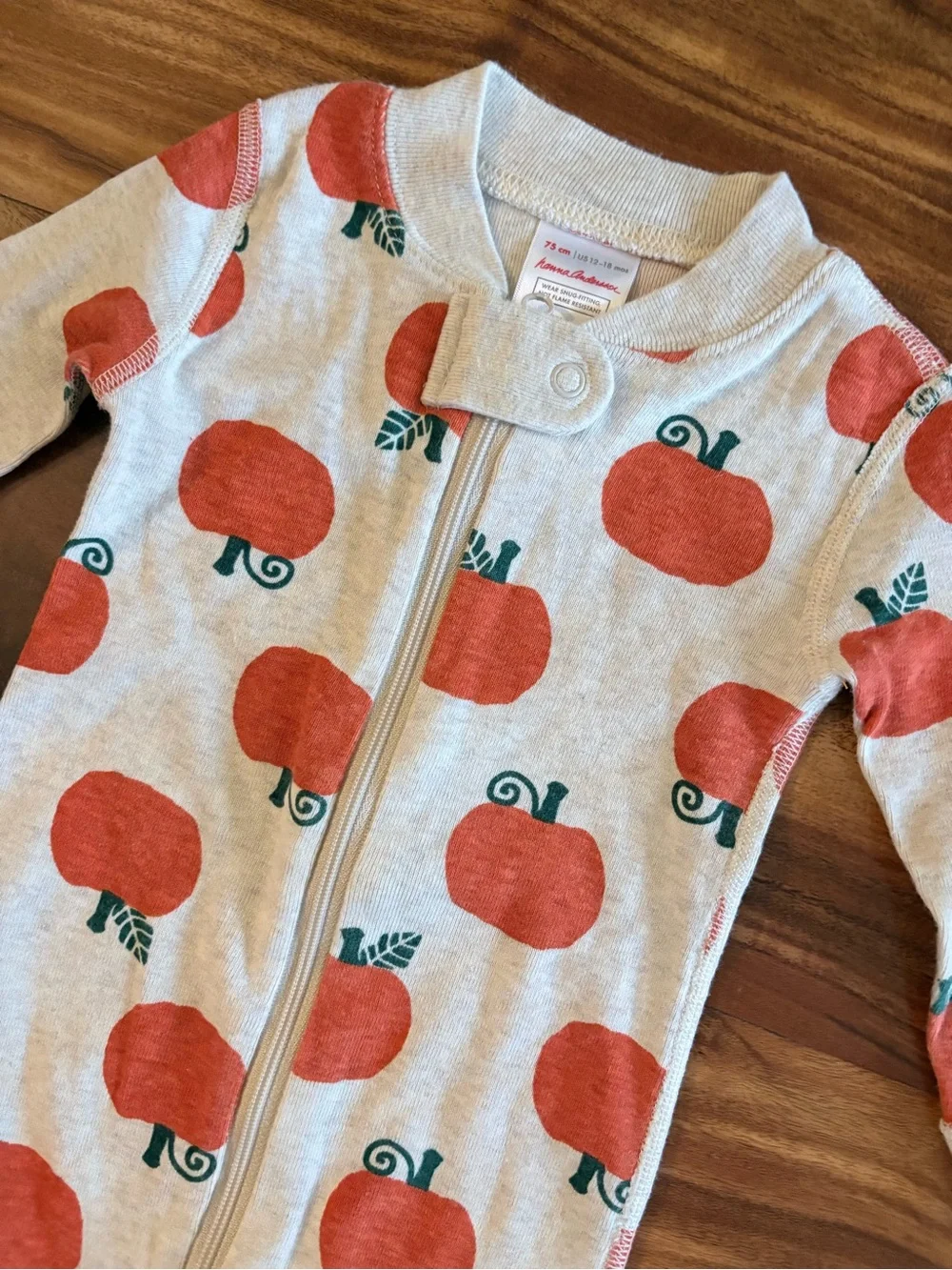 Hanna Andersson Unisex Halloween Fall Pumpkin Zipper Romper 75 cm 12 18 Months